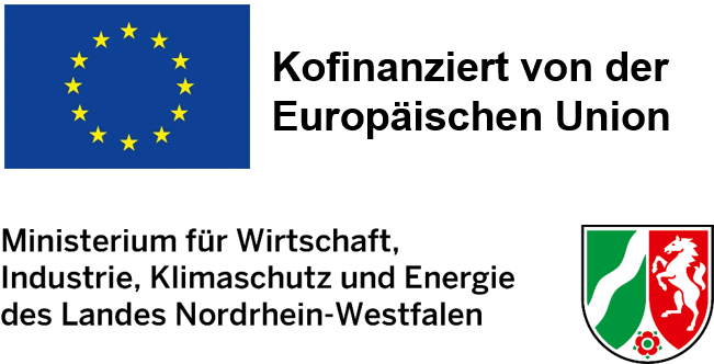 The project is funded by the European Union and the Ministry of Economic Affairs, Industry, Climate Protection and Energy of the State of North Rhine-Westphalia